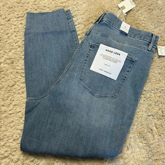 Good American women’s good legs raw step hem skinny jeans size 20 - Picture 5 of 10